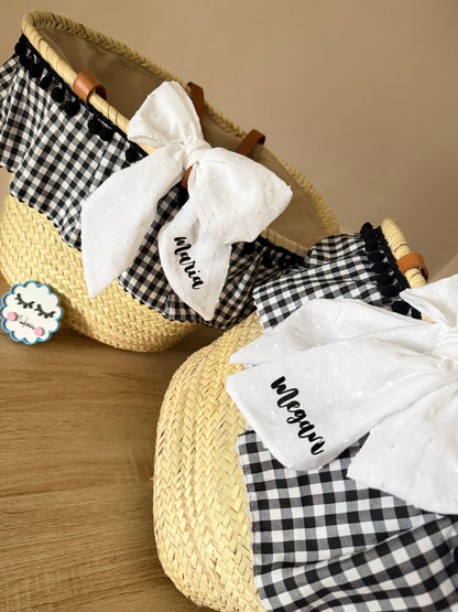 Capazo de mimbre personalizado