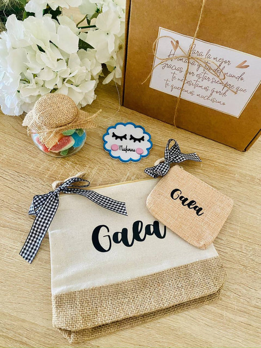 Pack de Monedero + Neceser + Bote de Chucherías Personalizado: ¡Un Regalo Único y Original!